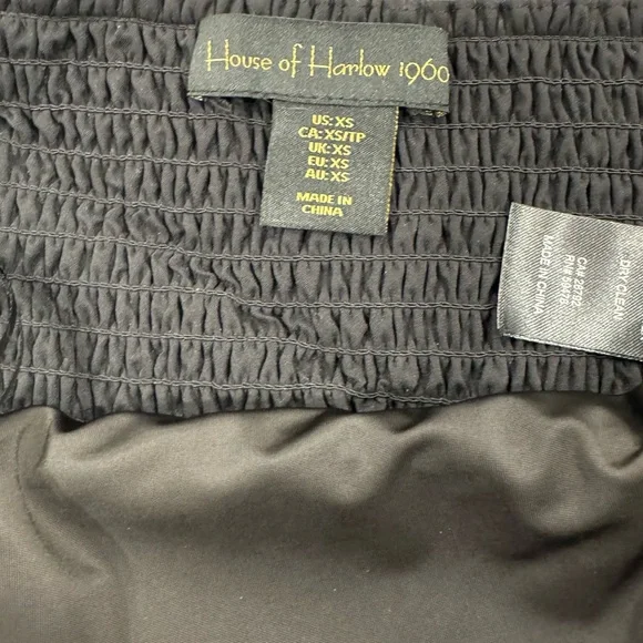 NWOT HOUSE OF HARLOW 1960 Black Sequin Halter Crop Top XS - Picture 5 of 5